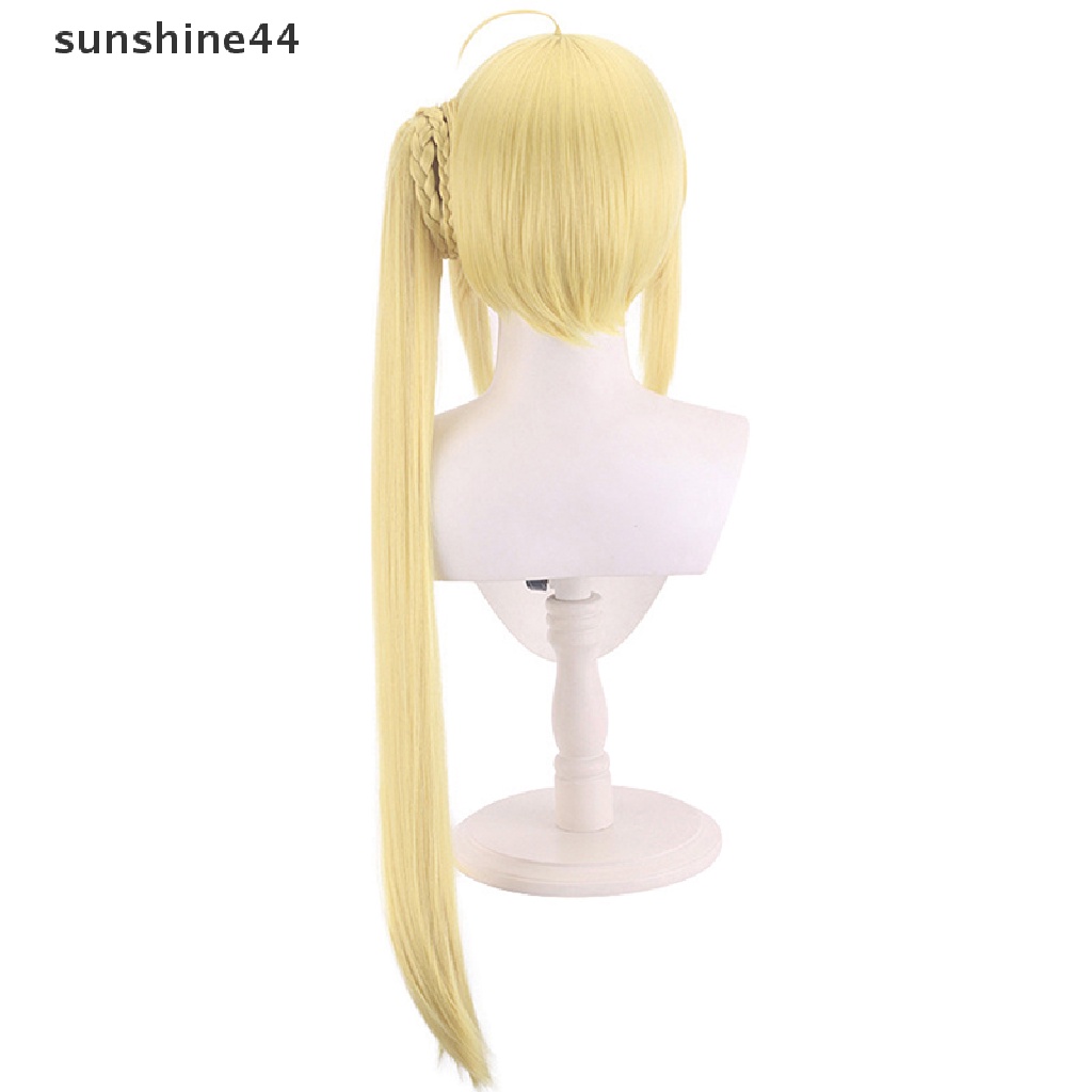 Sunshine Anime Bocchi The Rock Cosplay Gotou Hitori Cosplay Rambut Palsu Lurus Kuning Panjang 70cm.