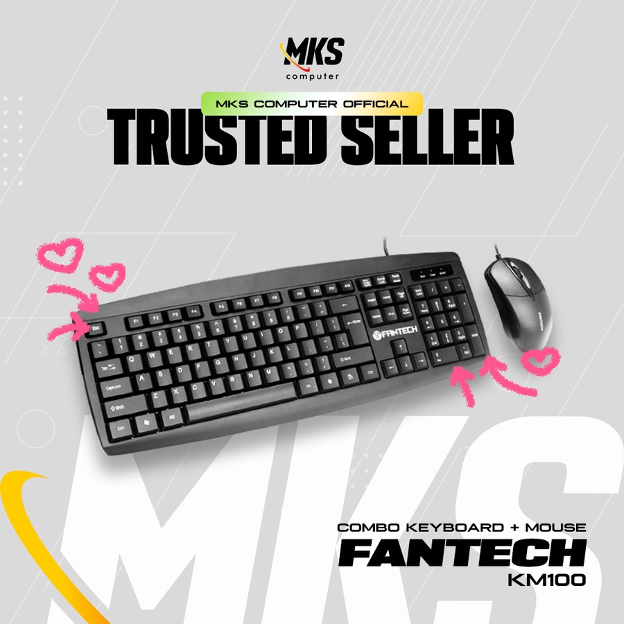 FANTECH KEYBOARD MOUSE OFFICE KM100