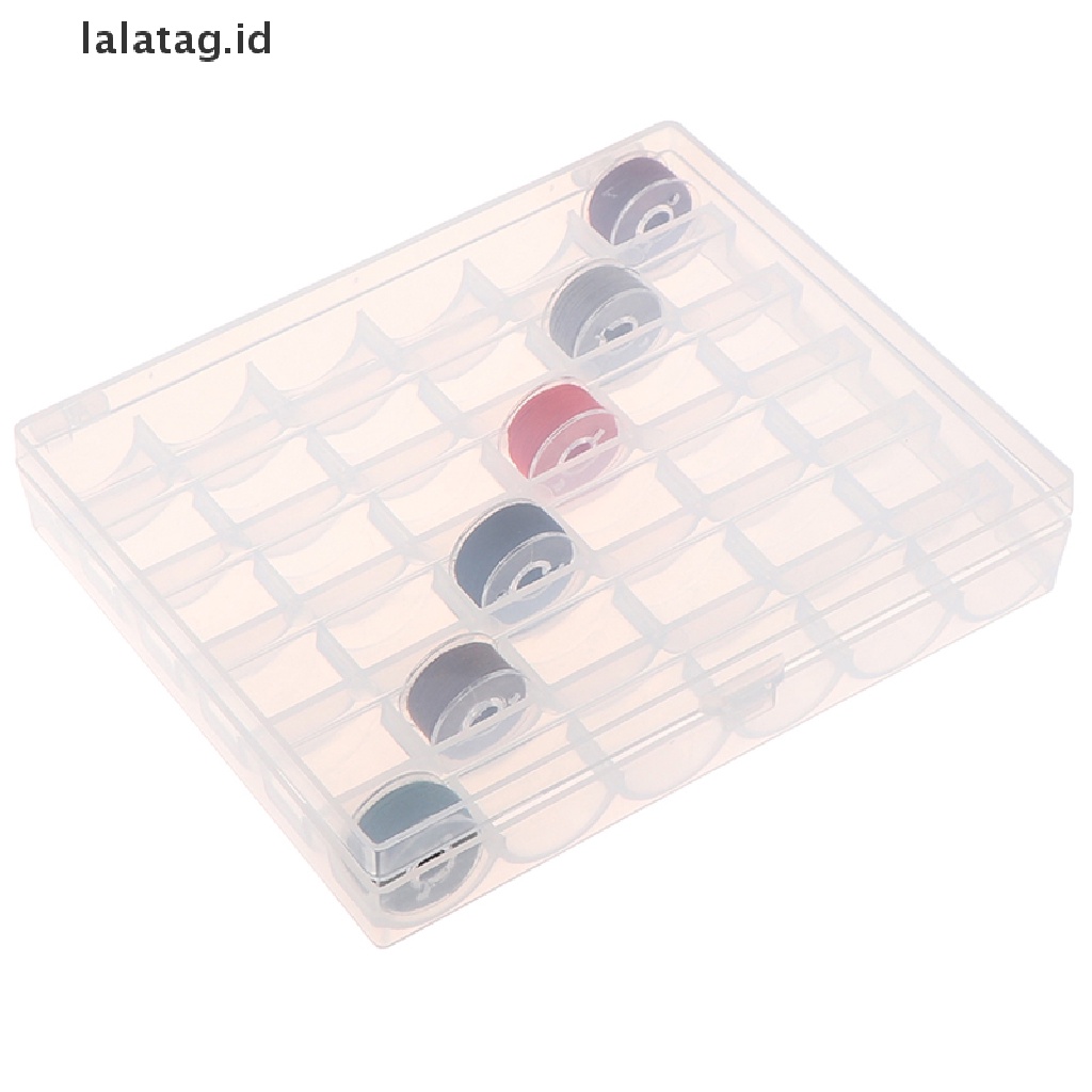 [lalatag] 36kuntum Bobbins Kosong Mesin Jahit Bobbin Case Organizer Storage Kotak Plastik [ID]