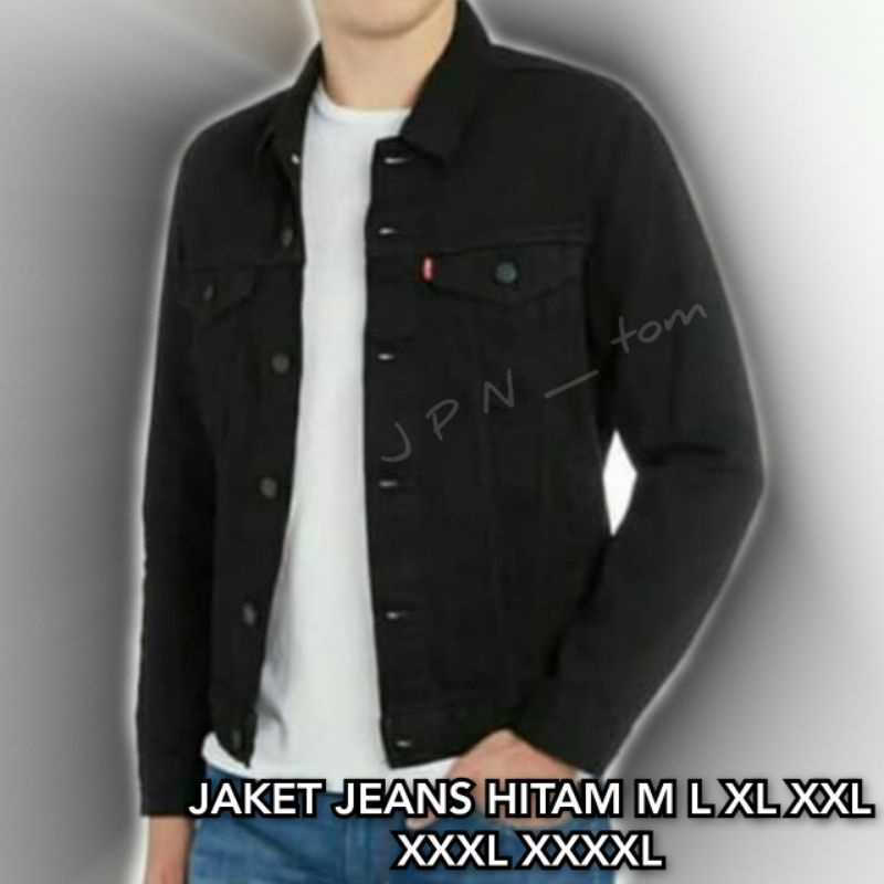 Jaket Jeans Big Size Pria Wanita Oversize Denim Jins Polos Jumbo Warna Biru Muda Ukuran Besar XXL XXXL XXXXL XXXXXL XXXXXXL 5XL 6XL Ld 120 Ld 130 Ld 140 Bahan Tebal Premium Oversize Levi s m l xl