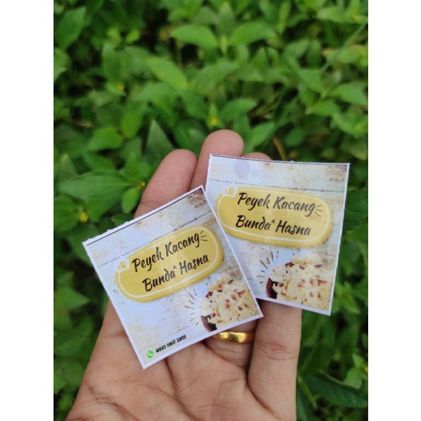 

stiker logo makanan untuk peyek bisa req isi 100lembar