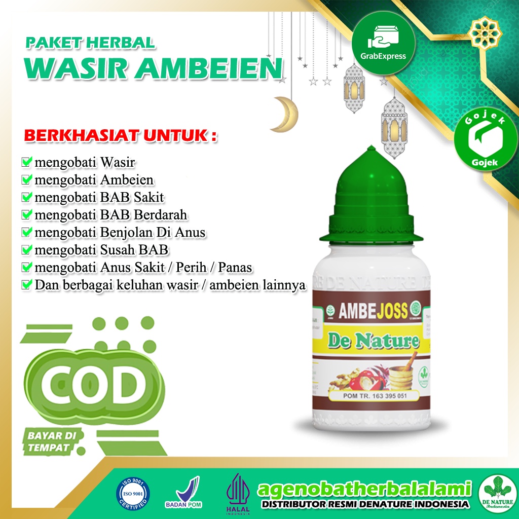Ambejoss Obat Herbal Ambeien Wasir De Nature Stadium 1 Sampai 4 Original Denature