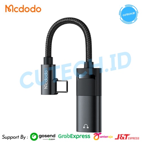 MCDODO CONVERTER SPLITTER TYPE C TO TYPE C JACK 3.5MM OPEN MIC CA-1880