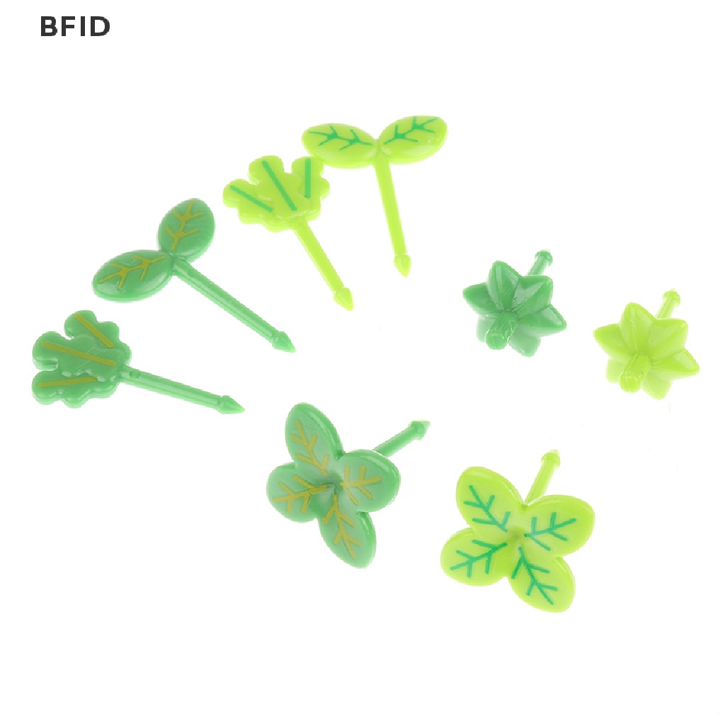 [BFID] 8pcs Fruit Vork Tandenstoker Bladeren Salade Tiny Vork Mini Cake Picks Voor kids [ID]