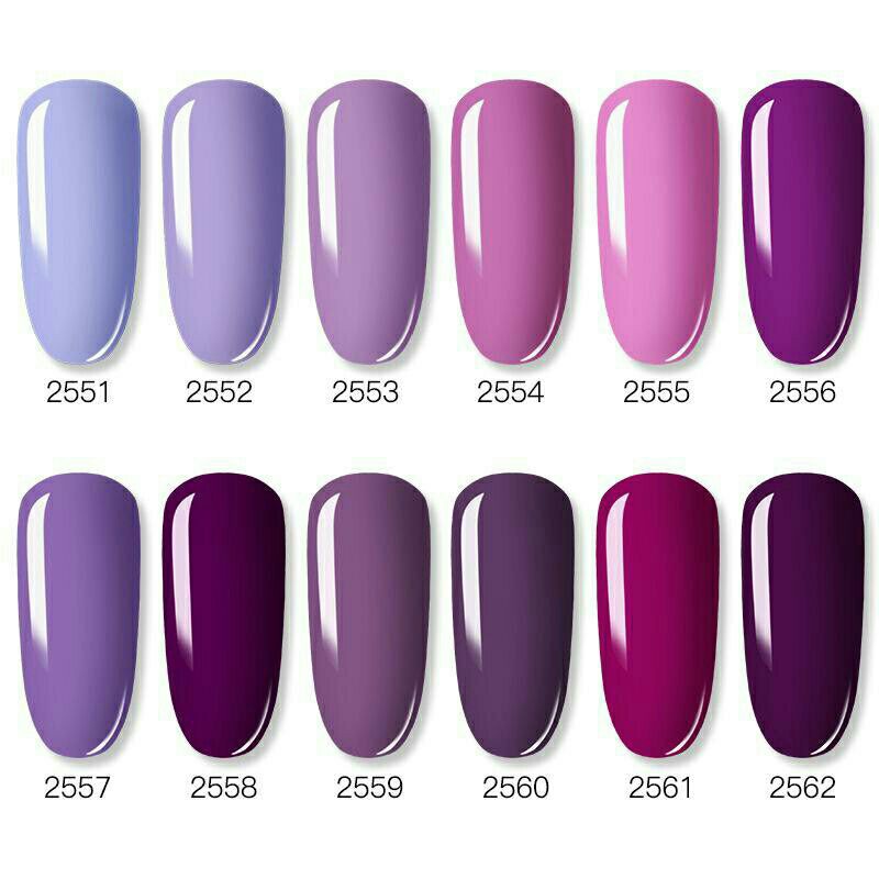 ROSALIND PURPLE COLOUR SERIES Gel Nail Polish UV LED / Cat Kuku / Kutek Bagus Murah