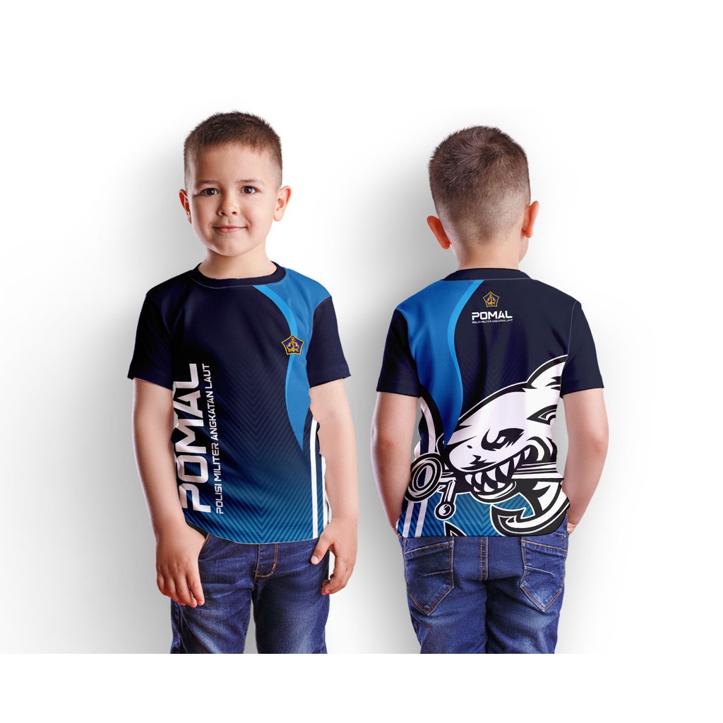 Kaos Anak POMAL PM AL POLISI MILITER ANGKATAL LAUT Fullprint Sublime 01