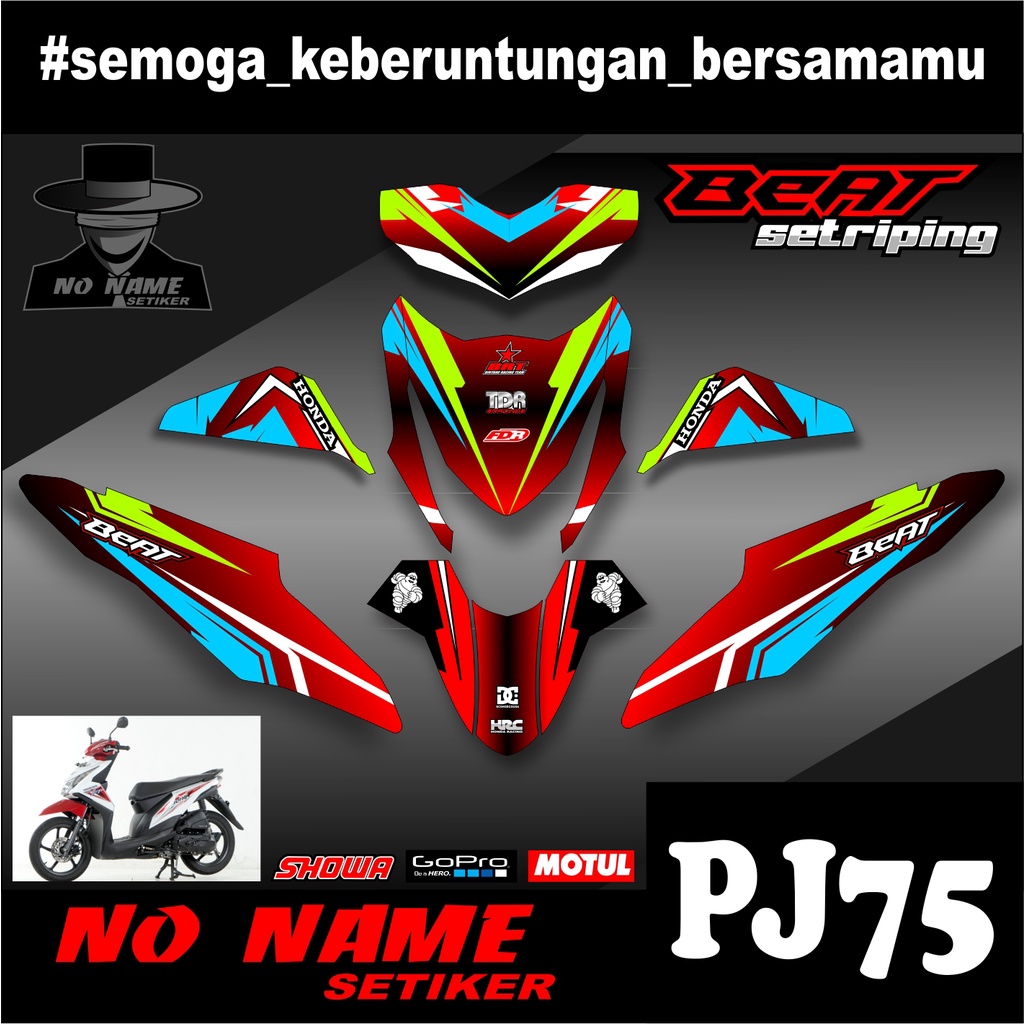 decal stiker beat f(pj75)i 2013 2014 2015 stiker decal sticker