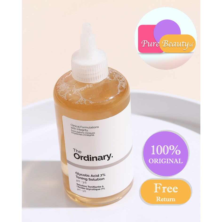 THE ORDINARY Glycolic Acid 7% Exfoliating Toning Solution 240ml Cerah Menjaga Keelastisitasan Halus ❤ 100% Original ❤