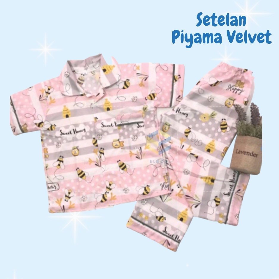 ELBOX Grosir Piyama anak usia 6 sampai 11 Thn/cotton velvet