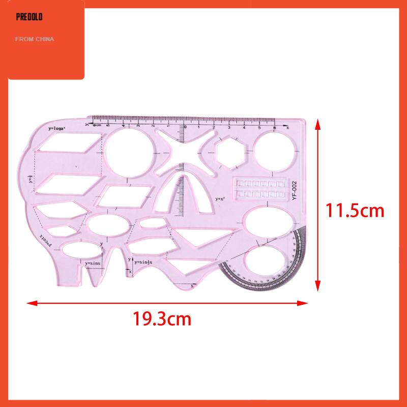 [Predolo] Penggaris Geometri Multifungsi Template Gambar Matematika Untuk Pengerjaan Kayu