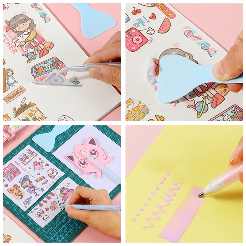 50lembar Stiker Laser Mini Buku Pola Non-Repeat Bunga Dekorasi Scrapbook Label Idol Photocard Stiker DIY Hand Akun Tool Set Coil Stiker Alat Tulis Catatan