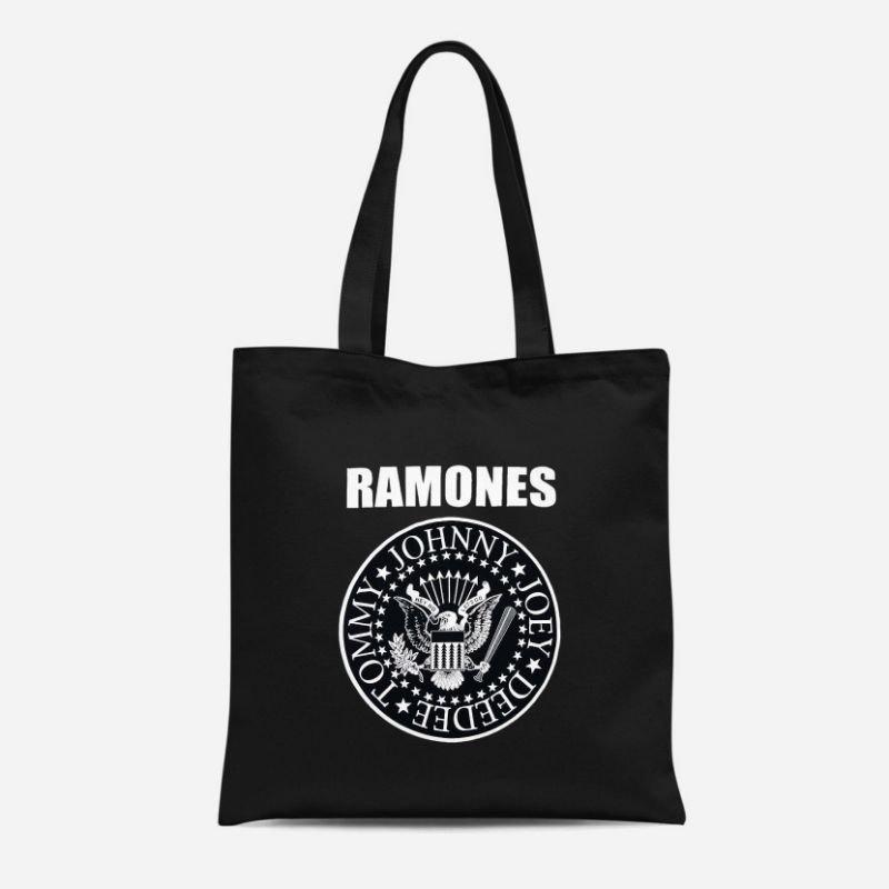 Tote Bag Tas Kanvas Distro Ramones Pria Wanita Termurah