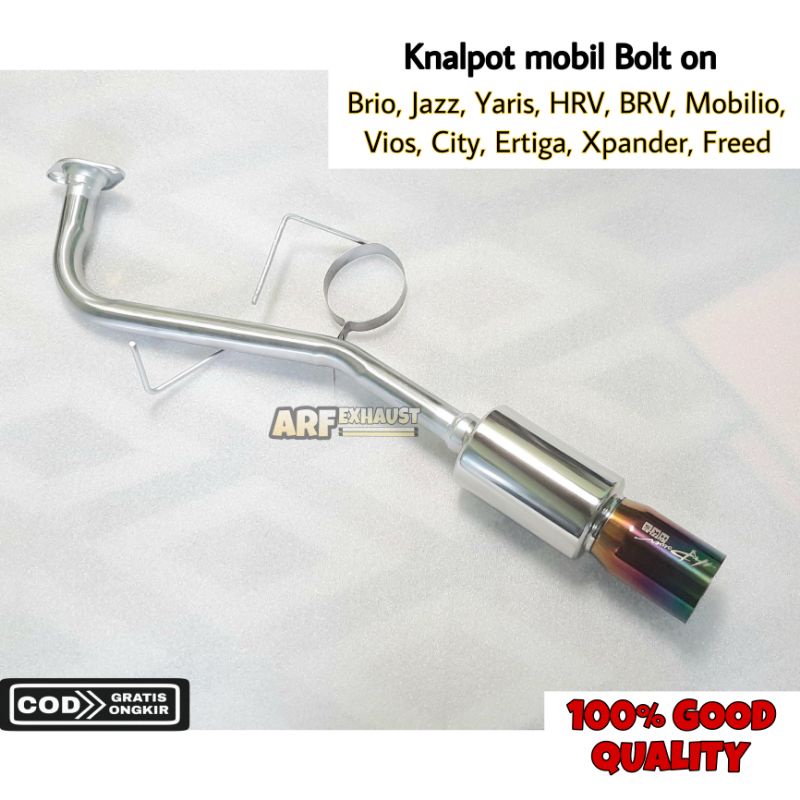 Knalpot mobil bolt on HKS hi power - Honda Brio Jazz Mobilio BRV HRV Yaris Vios City ertiga xpander 