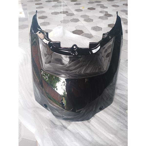 cover tangki tutup mesin dek tengah scoopy fi 2016 hitam glossy