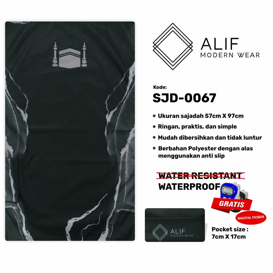 [GRATIS DIGITAL TASBIH] ALIF SAJADAH TRAVEL / SAKU / PORTABLE / WATERPROOF ( ALIF MODERN WEAR SJD-00