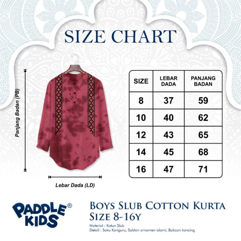 KURTA PADDLE BOY SLUB KATUN KURTA PADDLEKIDS SIZE 8-16t nablfashion