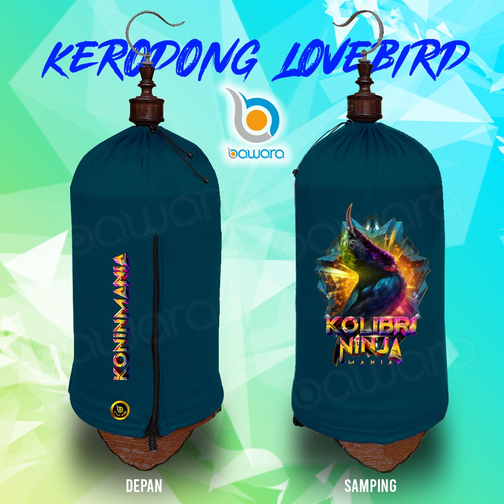SK Kerodong Love Bird Gambar Konin Kolibri Ninja Diameter 30-33cm Bahan Higet Premium