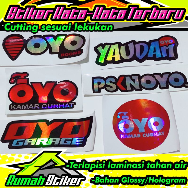

stiker 0yo / stiker kata kata / stiker viral hologram