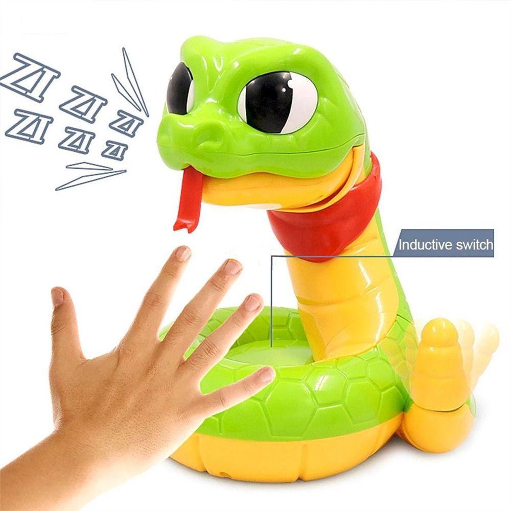 Lanfy Electric Rattlesnake Mainan Interaktif Lucu Induksi Trigger Hewan Mainan Anak Permainan Pesta Rattlesnake Mainan Rumit