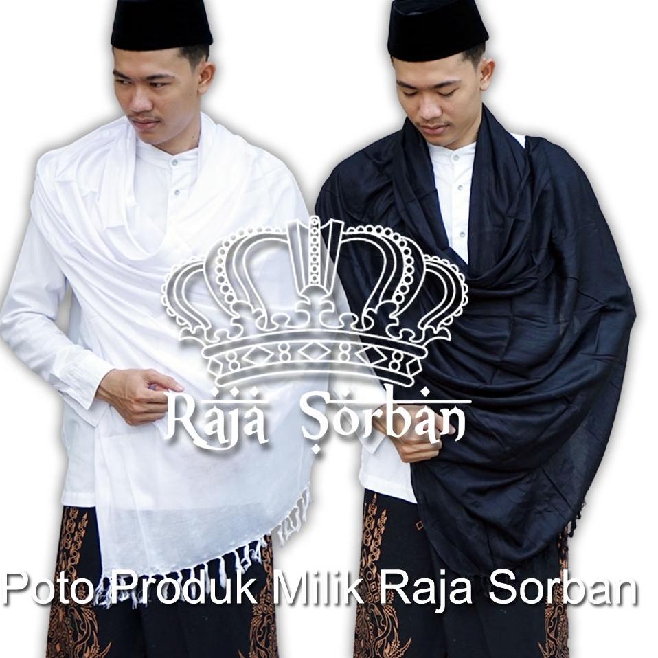 [HNL.13Ja23ᴰ] Sorban Kashmiri Full Hitam Polos - Sorban Panjang Rumbay - Sorban Hitam Polos