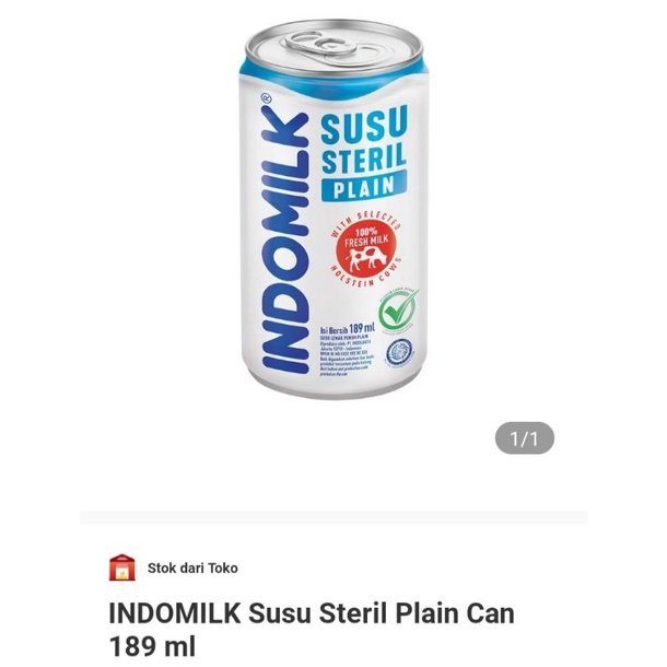 

INDOMILK Susu Steril 189 ml