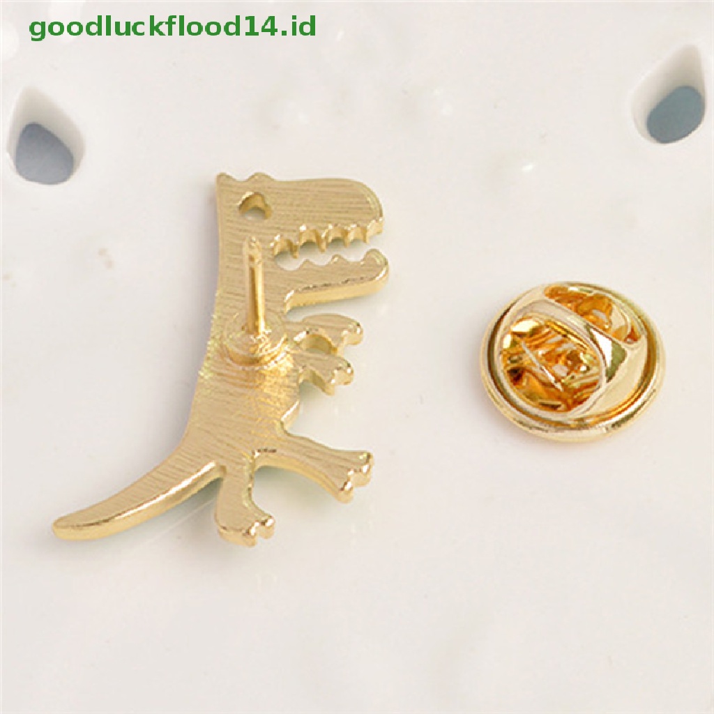 [GOOGFOUR] Kartun Dinosaurus Hewan Gadis Enamel Kerah Pin Lencana Korsase Bros Perhiasan [TOP]