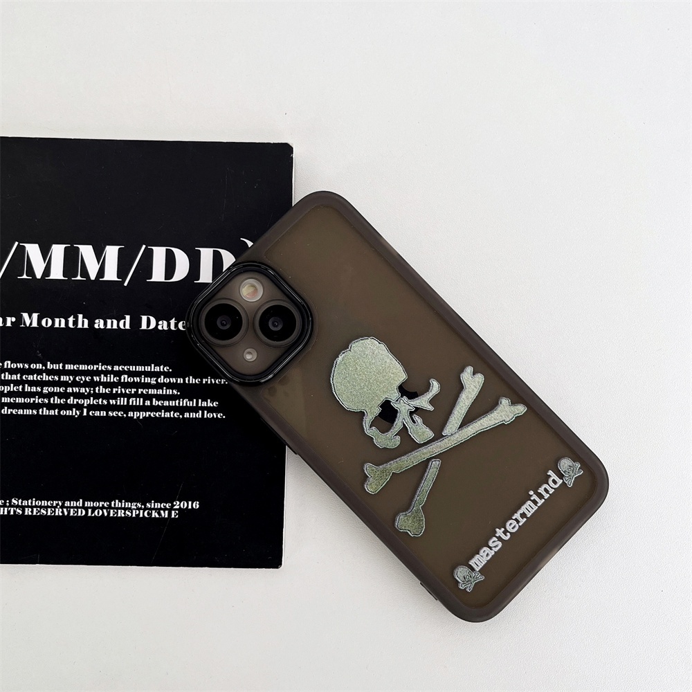 IPHONE  Punk Skull Dupin X Mewah Silikon Bening Case Bumper Untuk Iphone14 13 11 12 Pro Max Mini XR X XS Plus Plating Lembut Shockproof Cover