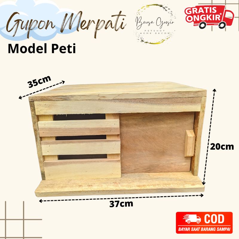 Gupon Merpati model peti, Tong dara Merpati, Box merpati, Rumah Burung Merpati, Kandang Burung