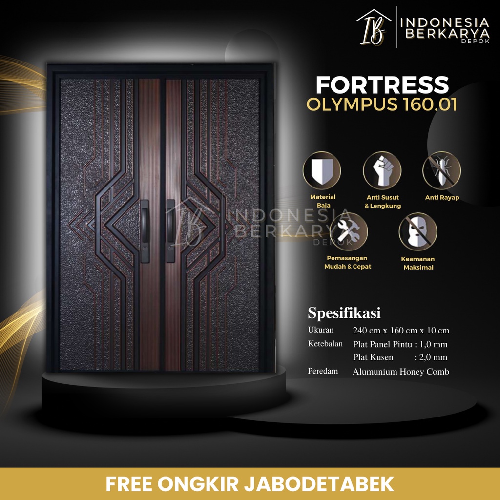 Pintu Baja Fortress Olympus 160.01 (Double Door)