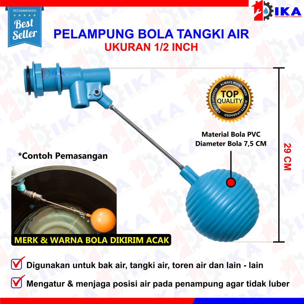 PELAMPUNG AIR OTOMATIS MURAH  1/2&quot; 3/4&quot; KRAN AIR OTOMATIS PELAMPUNG BOLA PVC MIRIP SUNMATIC TERMURAH