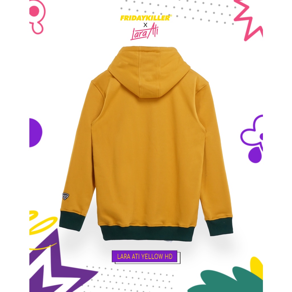 JAKET HOODIE SPECIAL FRIDAY KILLER X LARA ATI | LARA ATI YELLOW HOODIE