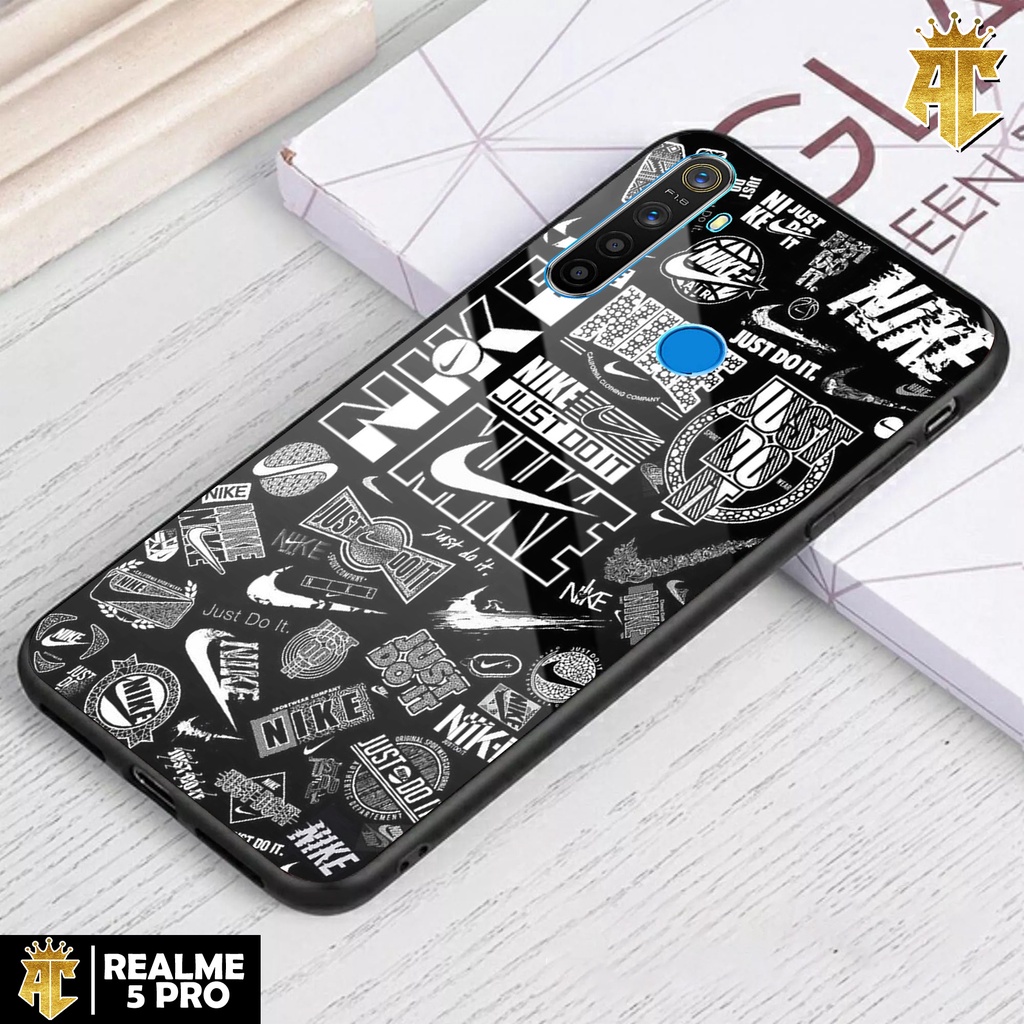 Case Realme 5 Pro - Casing Realme 5 Pro Terbaru 2021 AERO CASE [ MOTIF SPORT BRAND ] Silikon Realme 