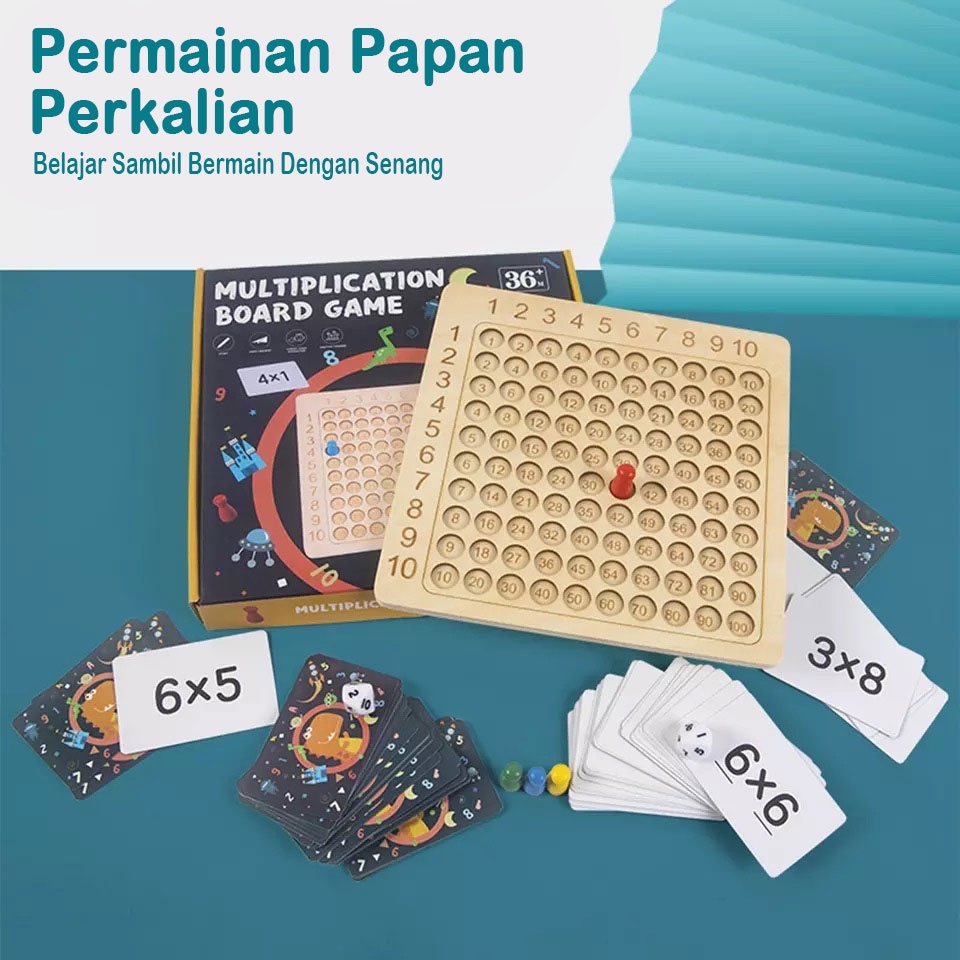 Puzzle Board Game Mainan Edukasi Anak | Multiplication Board | Permainan Seru Untuk Keluarga Mainan Edukasi Anak Laki Laki Perempuan