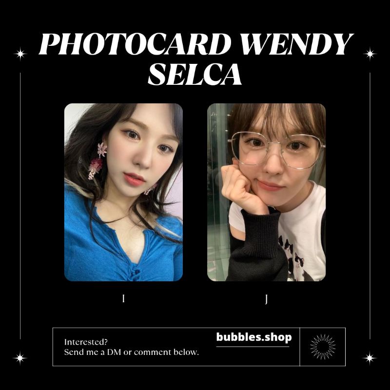 PHOTOCARD UNOFFICIAL WENDY RED VELVET SELCA