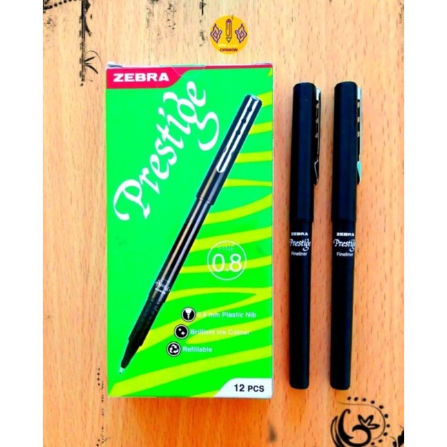 

Pulpen Fineliner Pen Zebra Prestige Fineliner Hitam 0,8 mm ( SATUAN)