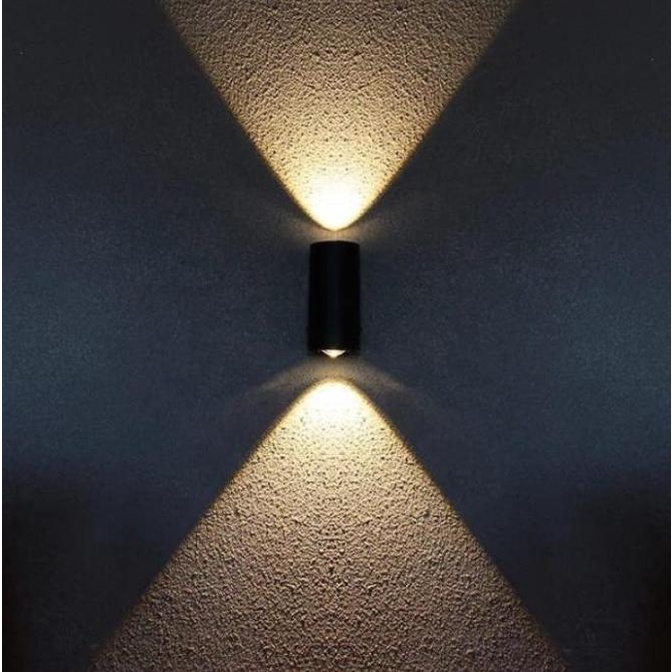 Sunled Wall Lamp Outdoor Lampu Dinding 2 Arah HItam