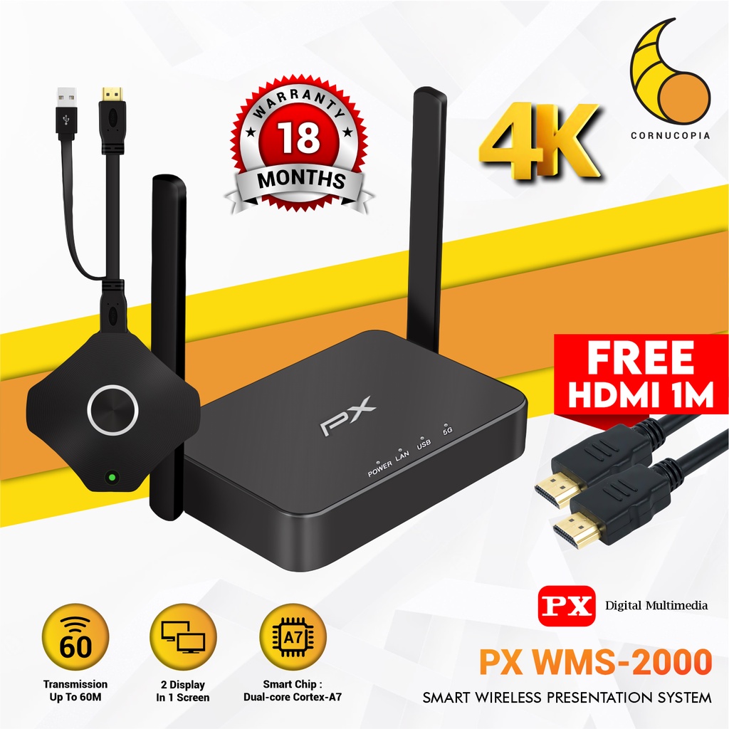 Jual Px Wms Wireless K Audio Video Receiver Transmitter Shopee