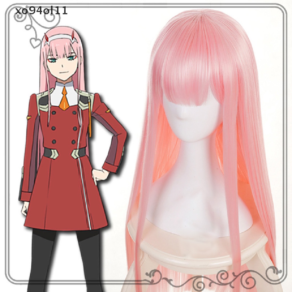 Xo Anime Kartun Karakter Zero TWO 02 Pink Panjang Lurus Wig Cosplay Pesta OL