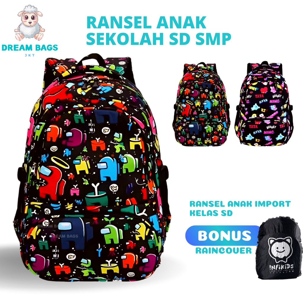 Tas Sekolah Anak Laki Laki SD Dream Bags 1822 - Tas Ransel Anak Laki SD - Tas Anak Cowok