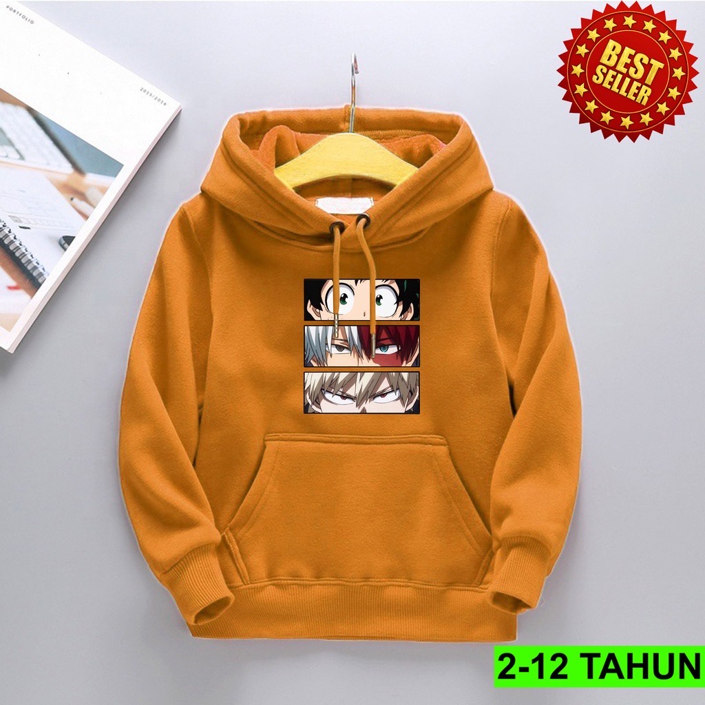 MY HERO ANIME Jumper Hoodie Anak II Jaket Hoodie Anak Viral II Sweater Hoodi Kids Size M - XL ( Laki Laki &amp; Peremepuan )