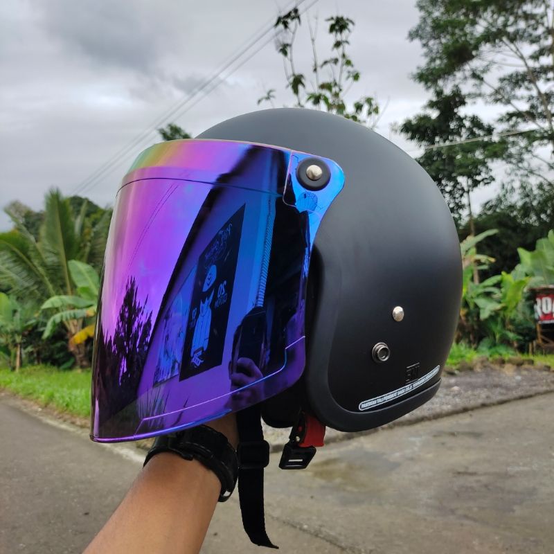 HELM BOGO DEWASA CLASSIC KACA DATAR