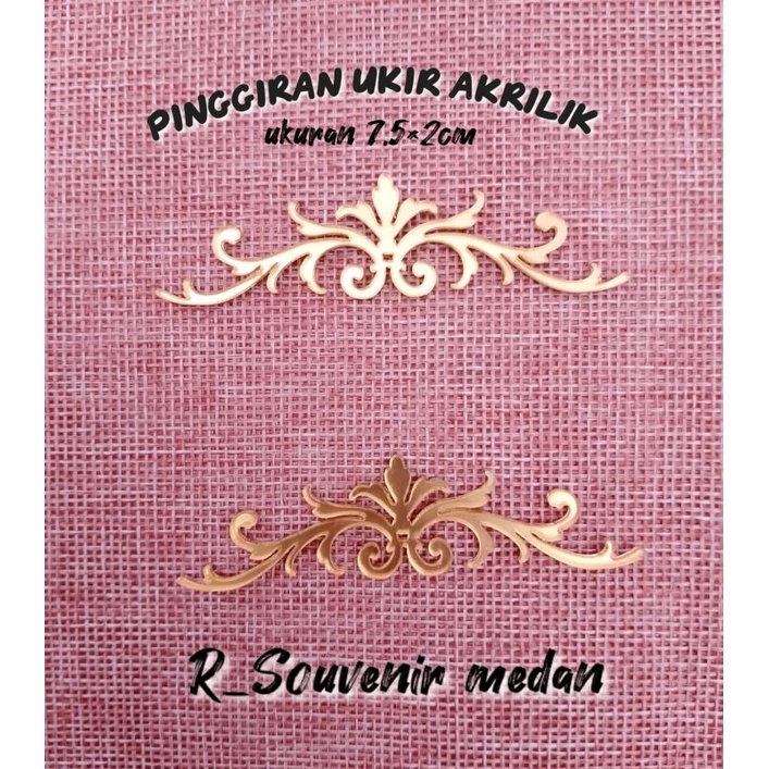 (1psc)Pinggiran Ukir Akrilik/Pinggiran Bingkai Mahar/Bahan Mahar/Hiasan Bingkai Mahar