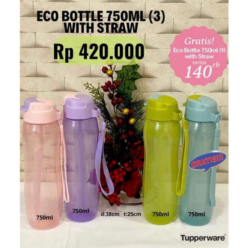 botol minum extreme tuperware 750 ml promo