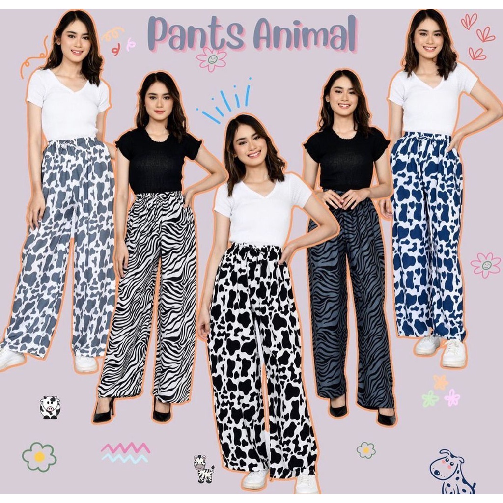 KULOT ANIMAL HIGHWAIST RAYON FULL KARET | KULOT ZEBRA | KULOT STONE | KULOT BIGSIZE