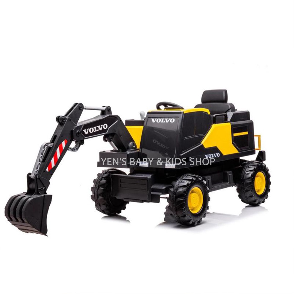 Mobil Mainan Volvo Excavator Kuning Diecast Alat Berat Konstruksi Miniatur Koleksi Anak Laki-Laki