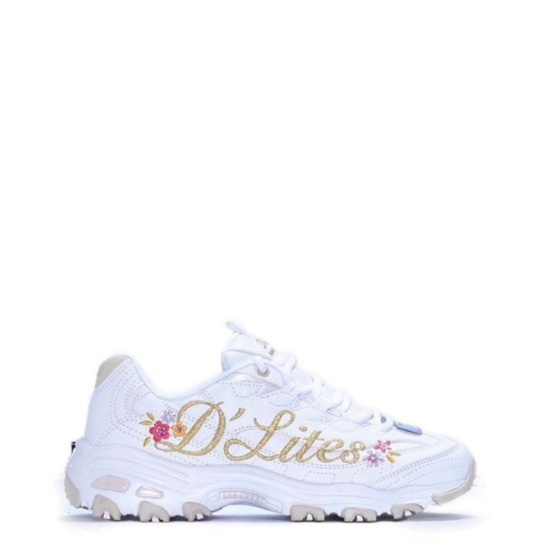 SKECHERS D'LITES SNEAKERS SHOES  WOMEN'S WHITE