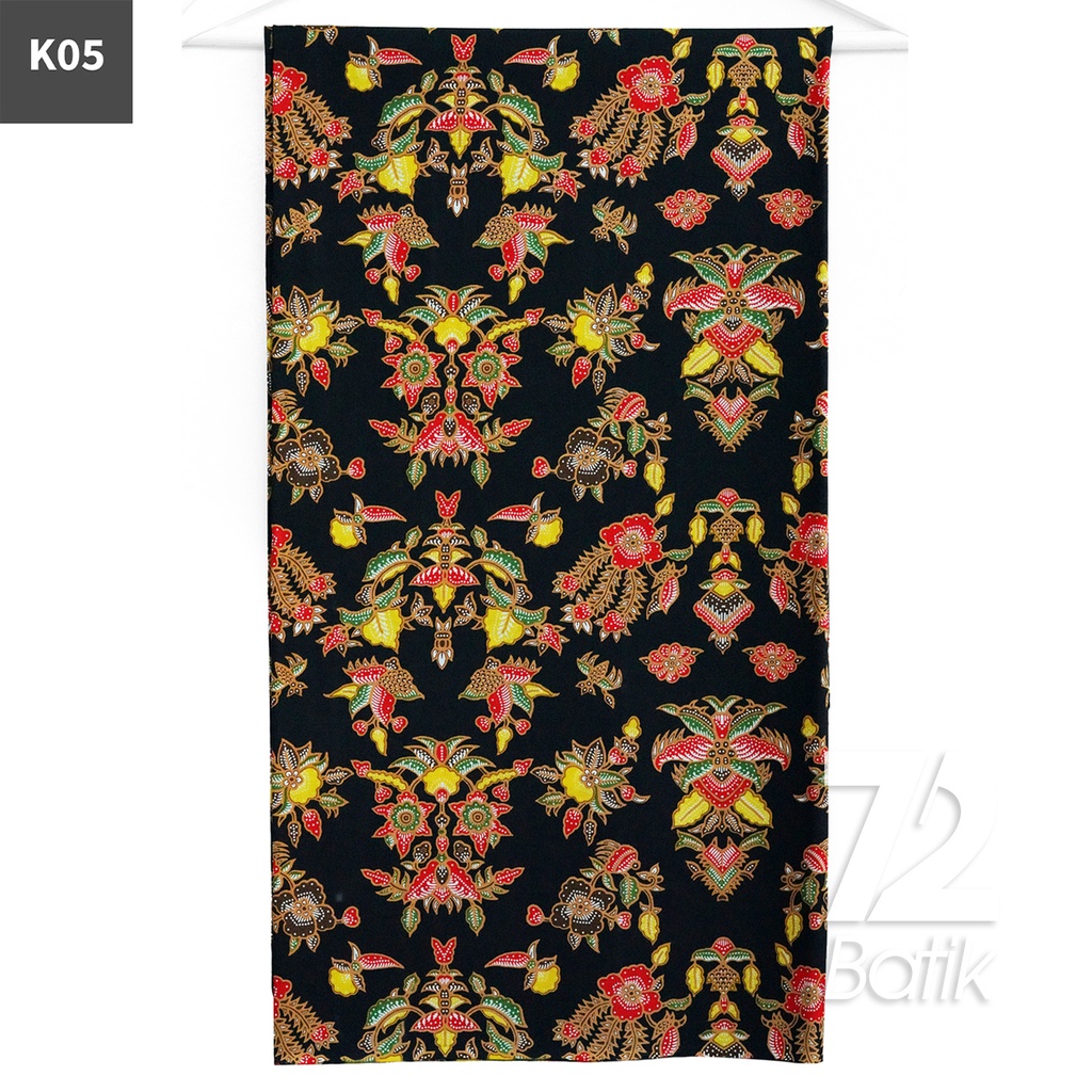 KAIN BATIK PREMIUM Bahan Katun Motif Kembang Timbangan Orange 722755 Cap 72 Jarik Jarit Samping Kebat Panjang Batik Katun Modern Premium Bahan Seragam Batik Pernikahan Kantor Keluarga Murah Kamen Jadi Batik Bali Lembaran