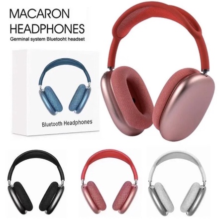[MH] Headset Bluetooth Macaron Copy Airpods Max P9 Stereo Bass