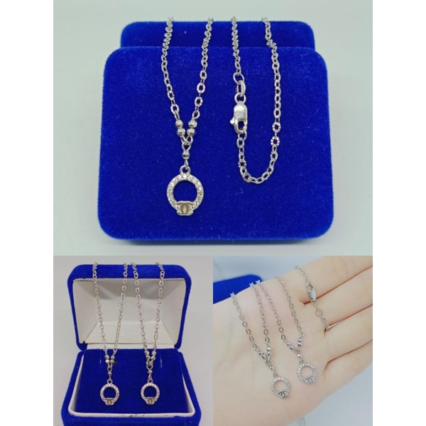 kalung koye anak rantai nori ukir gantungan chan*l bulat mp/perak asli silver 925 lapis emas/perhiasan anak fashion terbaru