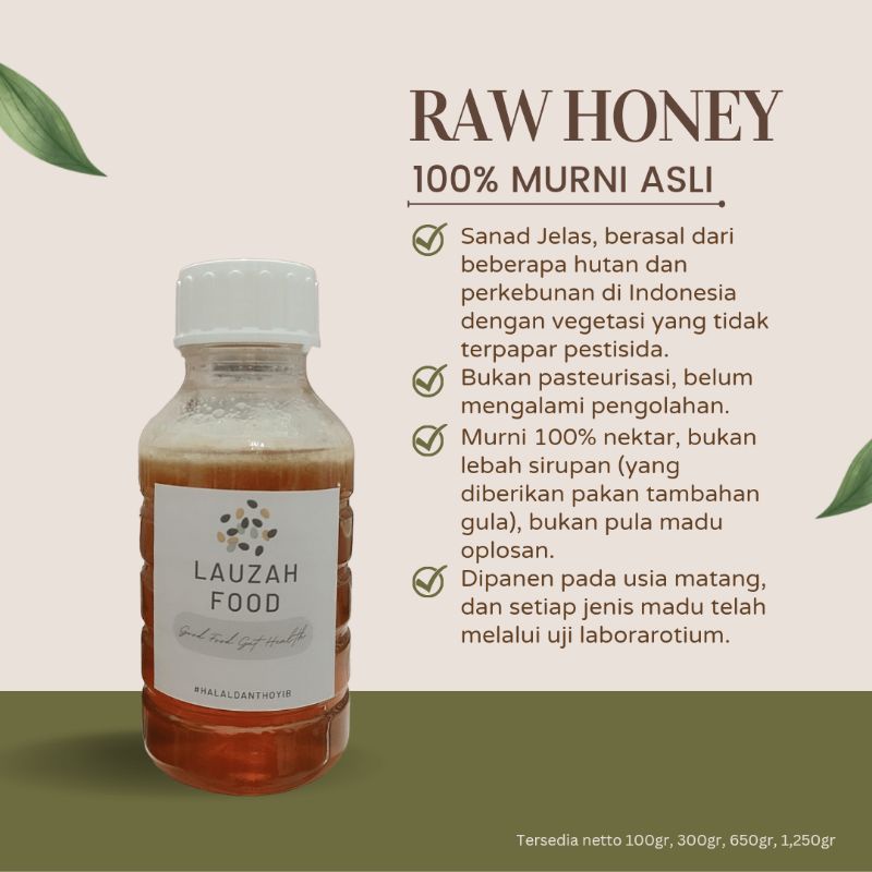 

Raw Honey 300ml Asli 100% nektar bukan madu oplosan/sos